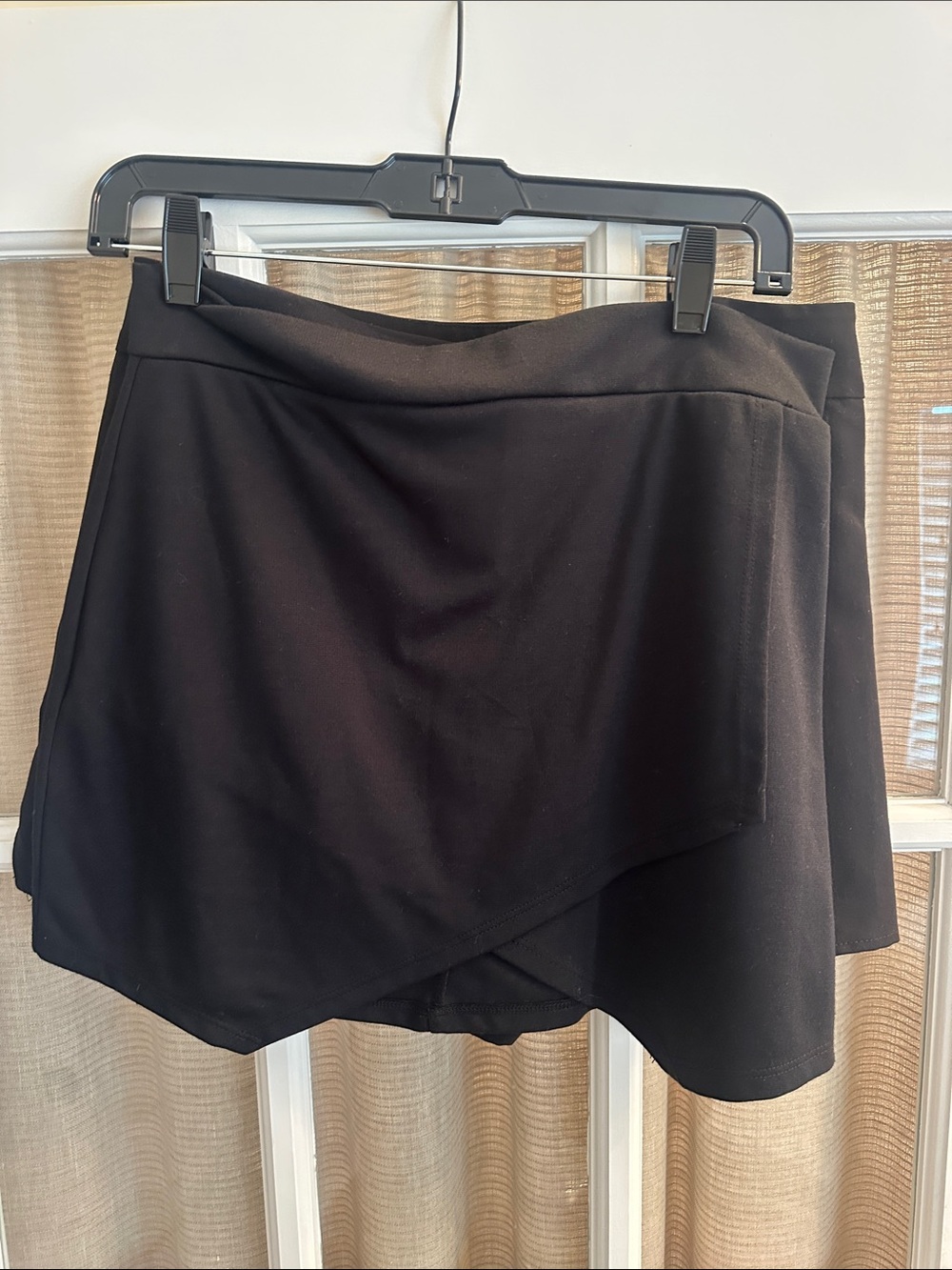 Cecico Black Asymmetrical Mini Skort